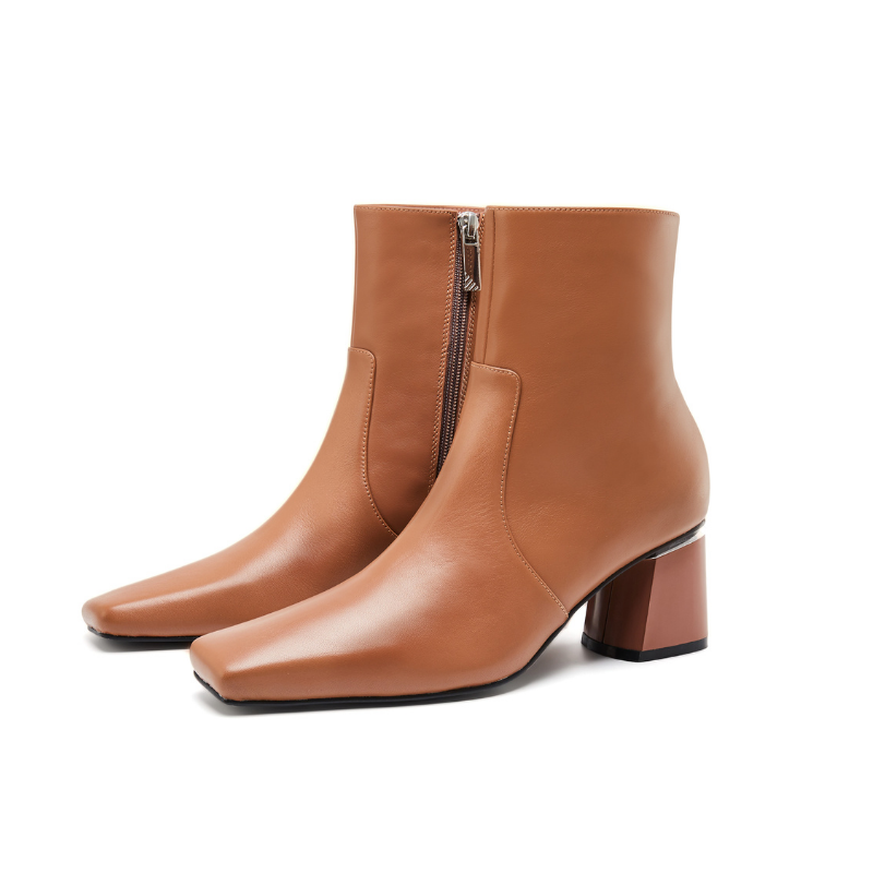 Ladies Basic Leather Bootie 5595 Brown - House of Avenues - Designer Shoes | 香港 | 女Ã? House of Avenues