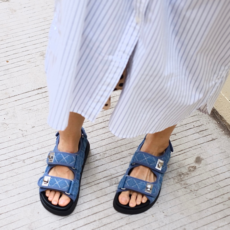 Denim Chunky Sandal 5704 Blue - House of Avenues - Designer Shoes | 香港 | 女Ã? House of Avenues