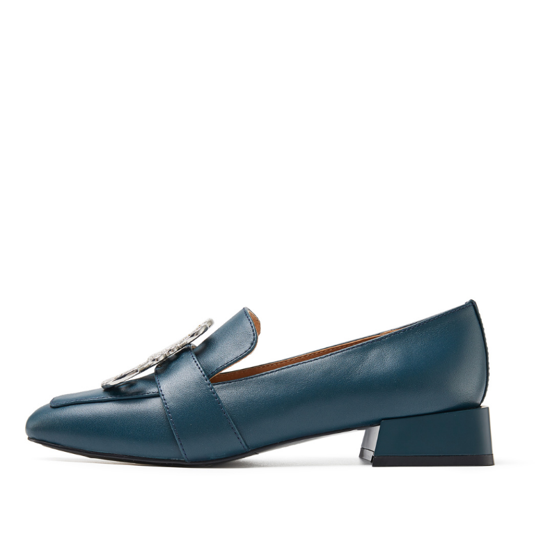 Ladies Square Toe Retro Loafer 5552 Navy - House of Avenues - Designer Shoes | 香港 | 女Ã? House of Avenues