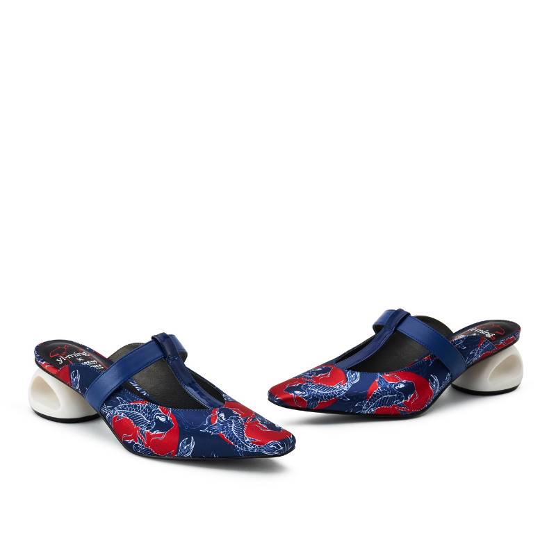 Ladies T-Strap Mule Sandal 5607 Navy - House of Avenues - Designer Shoes | 香港 | 女Ã? House of Avenues