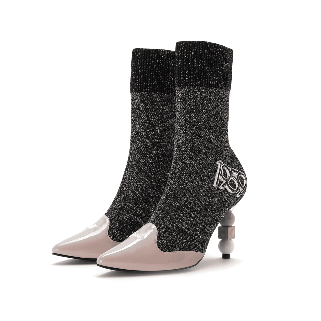 Barbie X House Of Avenues Ladies Flyknit Heel Boot 5336 Silver - House of Avenues - Designer Shoes | 香港 | 女Ã? House of Avenues