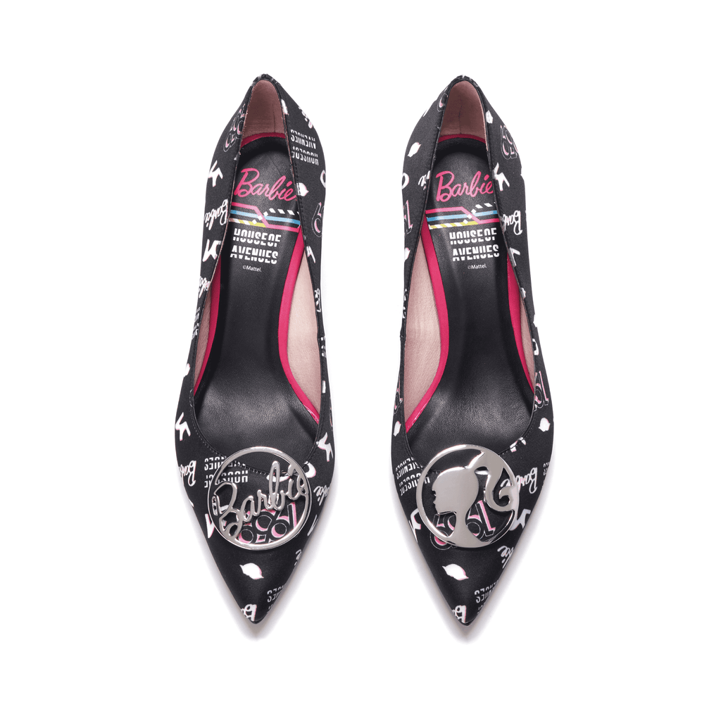 Ladies Allover Barbie Spool Heel Pumps 5418 Black - House of Avenues - Designer Shoes | 香港 | 女Ã? House of Avenues