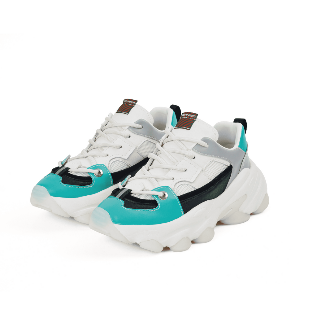 Ladies Color Block Chunky Sneaker 5519 White - House of Avenues - Designer Shoes | 香港 | 女Ã? House of Avenues