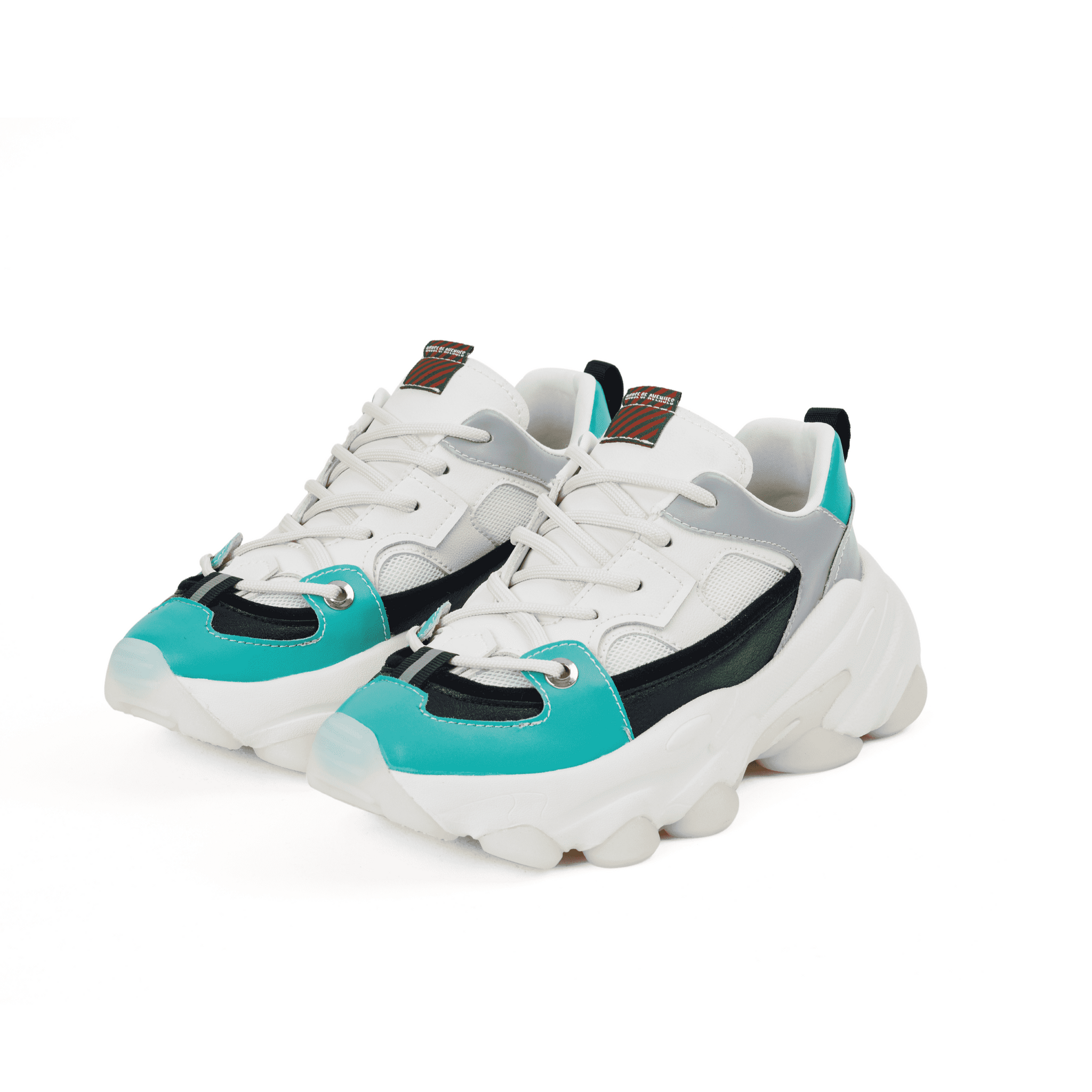 Ladies Color Block Chunky Sneaker 5519 White | House of Avenues Ladies Color Block Chunky Sneaker 5519 White | House of Avenues