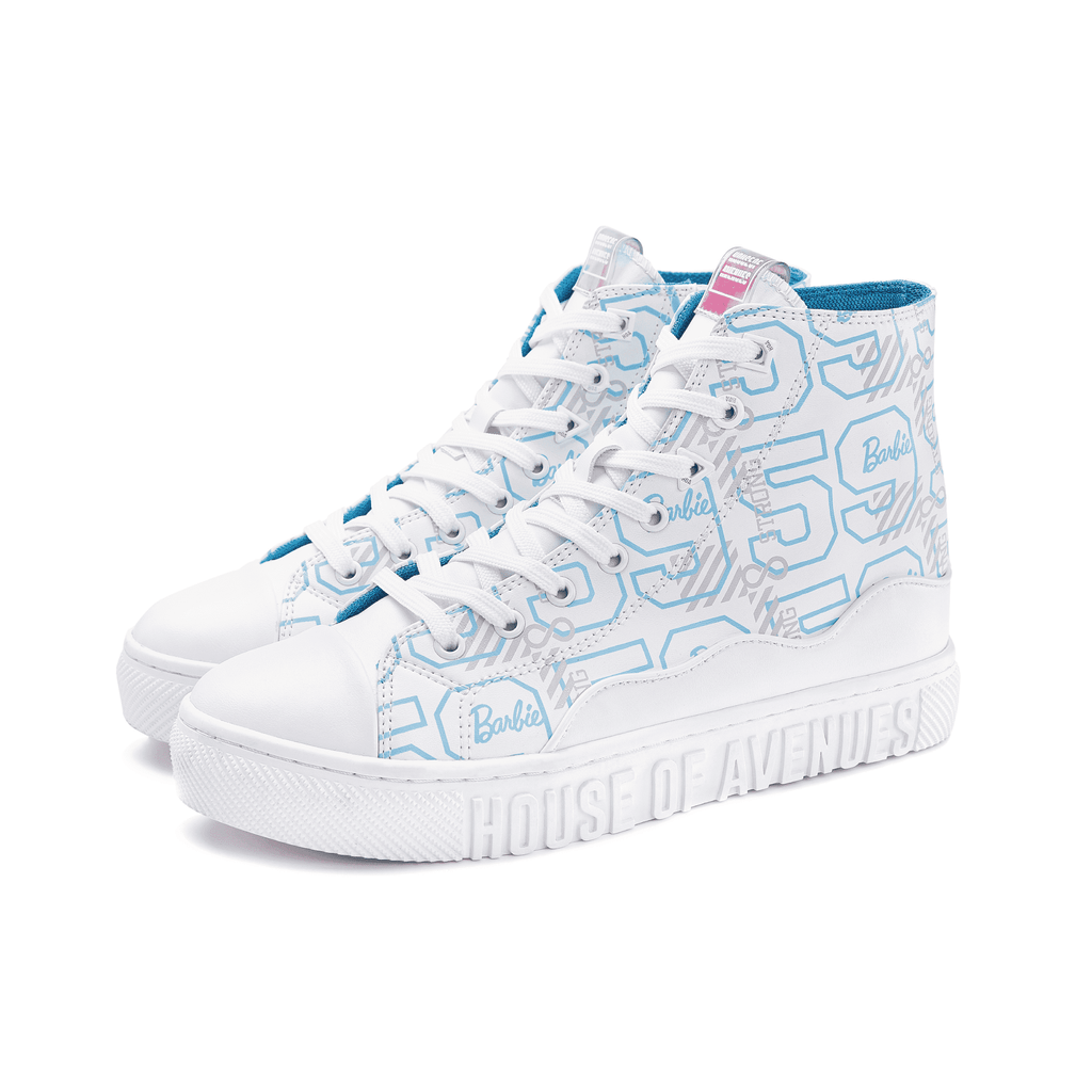 Barbie x House Of Avenues Ladies High Top Sneaker 5529 White - House of Avenues - Designer Shoes | 香港 | 女Ã? House of Avenues