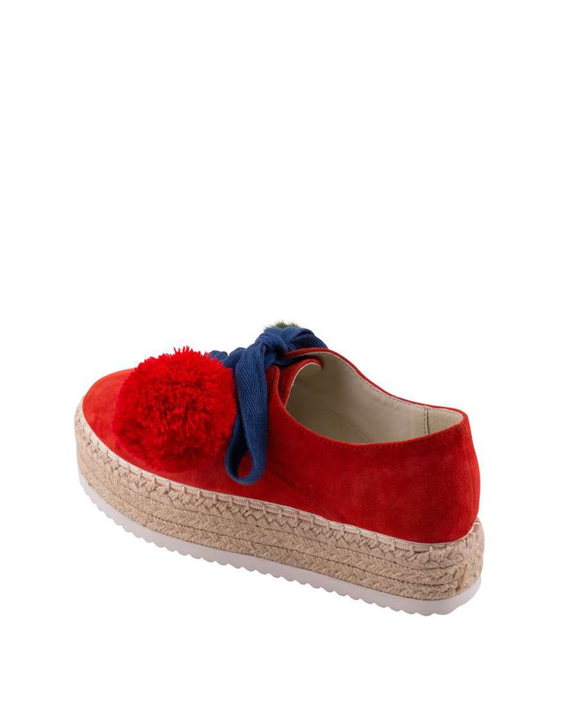Ladies Suede Pom Pom Lace Up Espadrille Oxford 5038 - House of Avenues - Designer Shoes | 香港 | 女Ã? House of Avenues