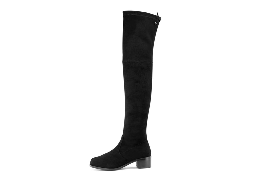 Ladies Black Overknee Low Heel Boot 5124 - House of Avenues - Designer Shoes | 香港 | 女Ã? House of Avenues