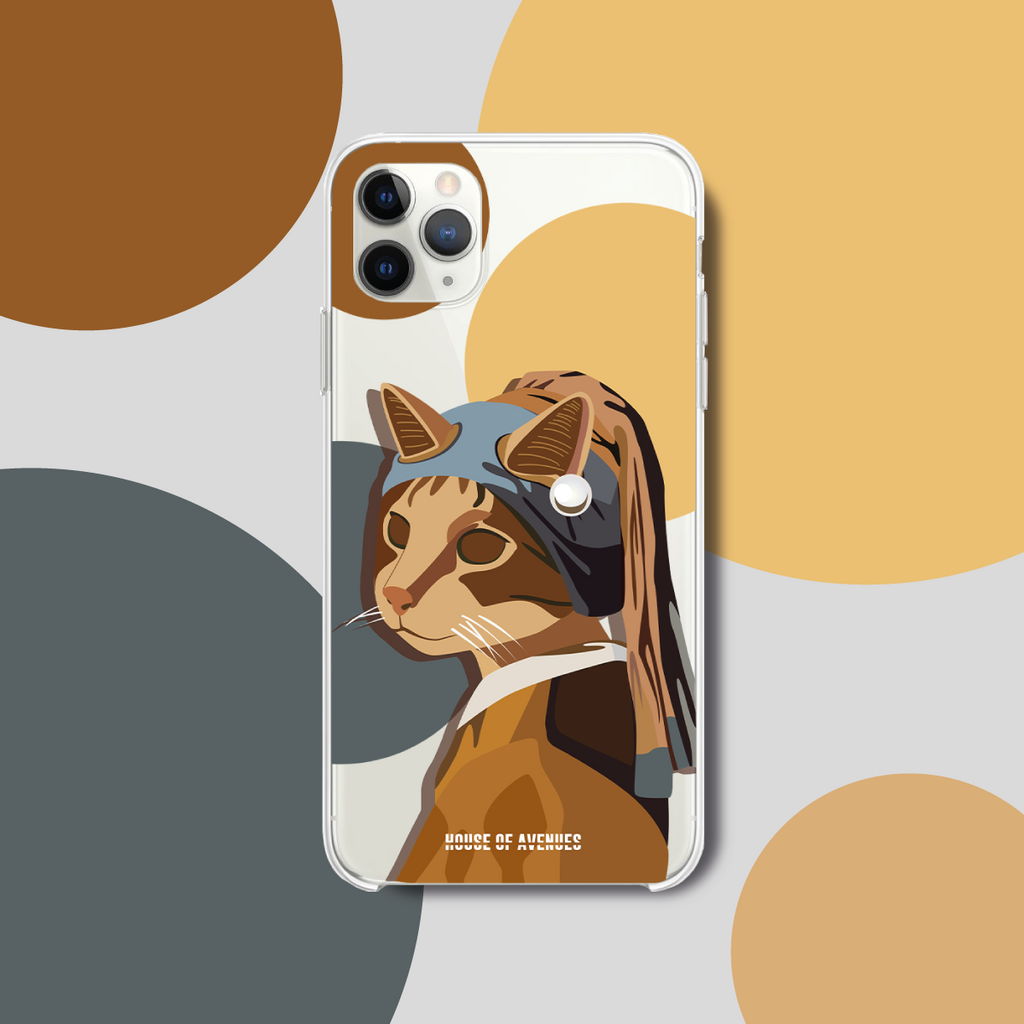 Original Design Phone Case - Cat with a Pearl Earring - Style A - House of Avenues - Designer Shoes | 香港 | 女Ã? House of Avenues