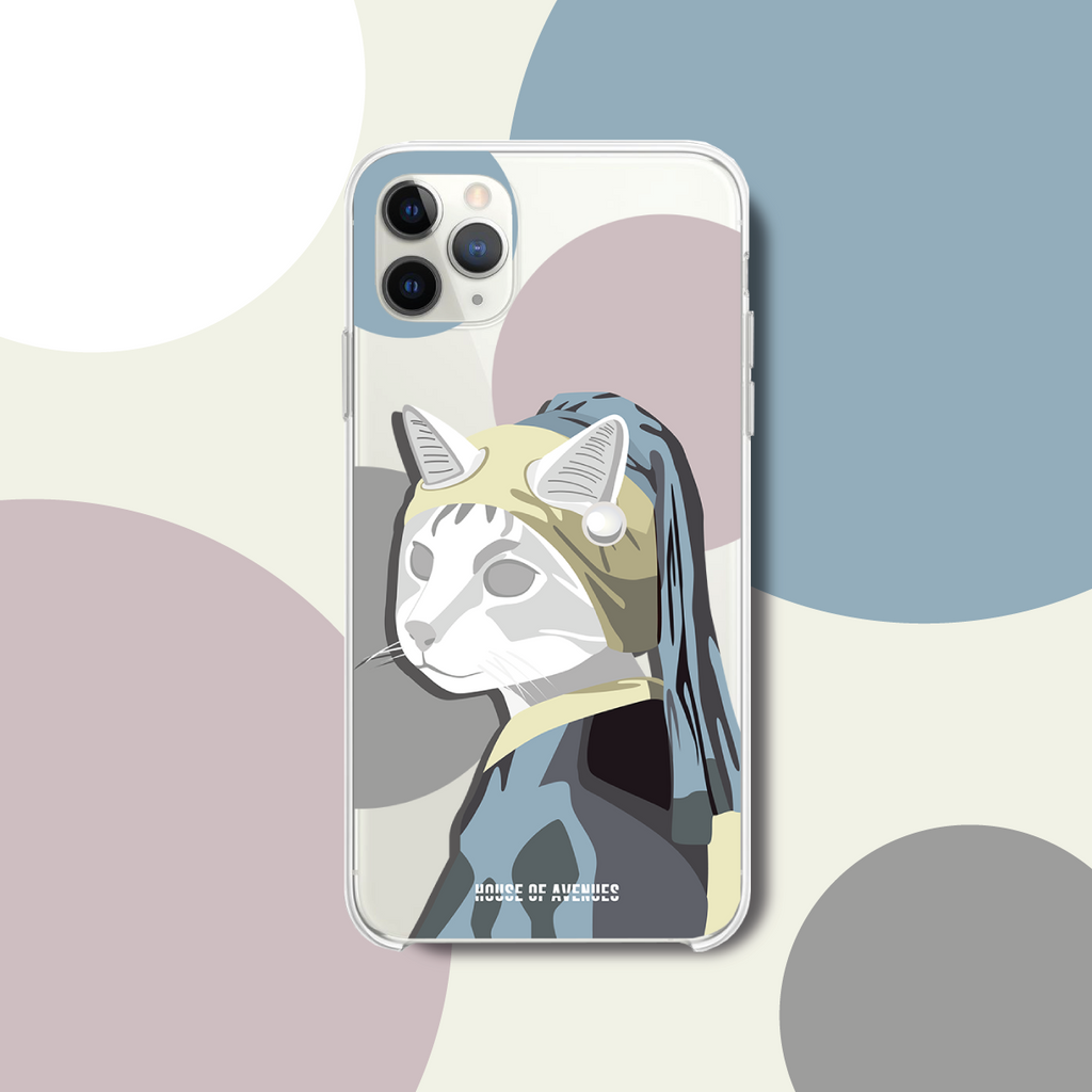 Original Design Phone Case - Cat with a Pearl Earring - Style B - House of Avenues - Designer Shoes | 香港 | 女Ã? House of Avenues