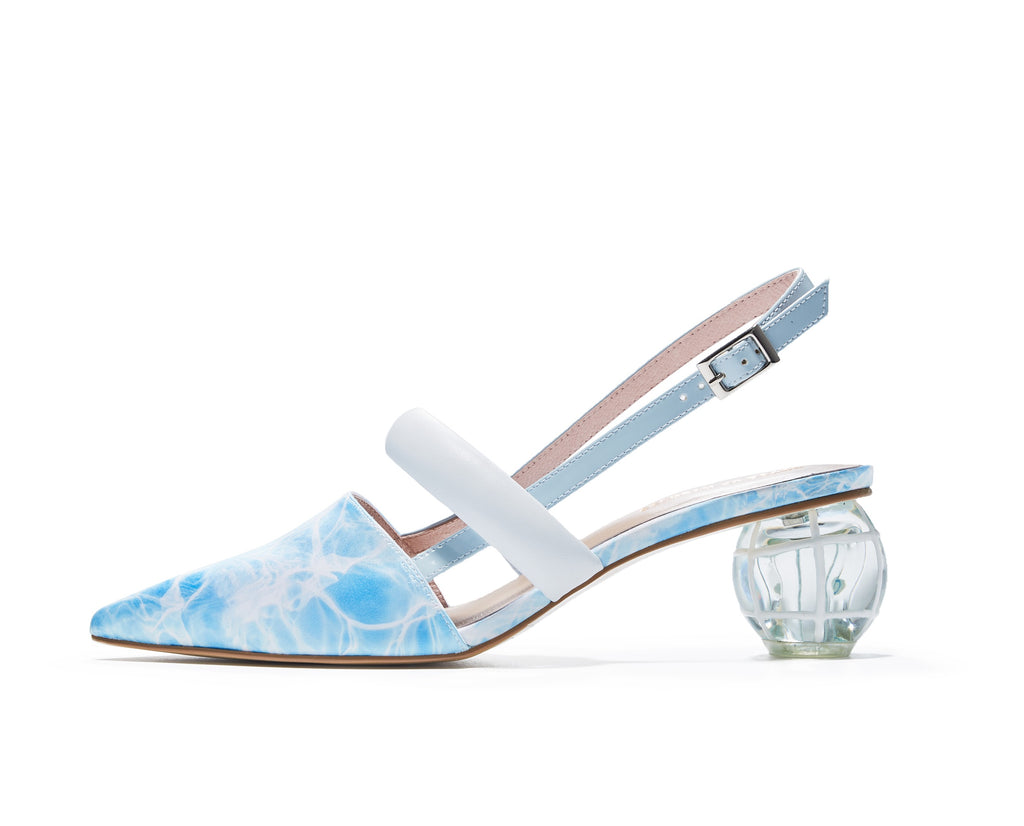 Point Toe Ball Shaped Heel Slingback 5615 Blue - House of Avenues - Designer Shoes | 香港 | 女Ã? House of Avenues