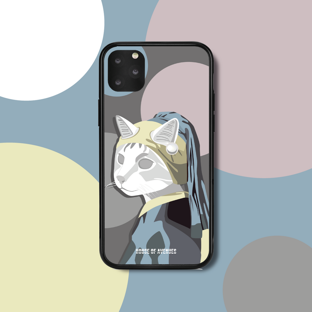 Original Design Phone Case - Cat with a Pearl Earring - Style E - House of Avenues - Designer Shoes | 香港 | 女Ã? House of Avenues