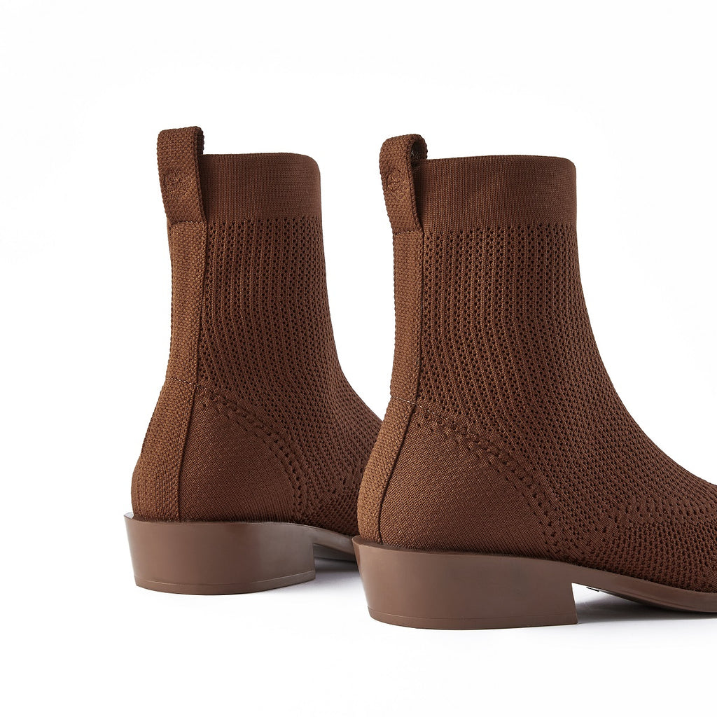 Malove Ladies' Brogue Chelsea Boots 5809 Brown - House of Avenues - Designer Shoes | 香港 | 女Ã? House of Avenues