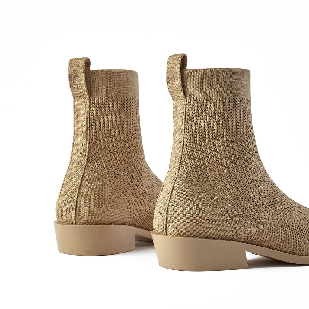 Malove Ladies' Brogue Chelsea Boots 5809 Champagne - House of Avenues - Designer Shoes | 香港 | 女Ã? House of Avenues