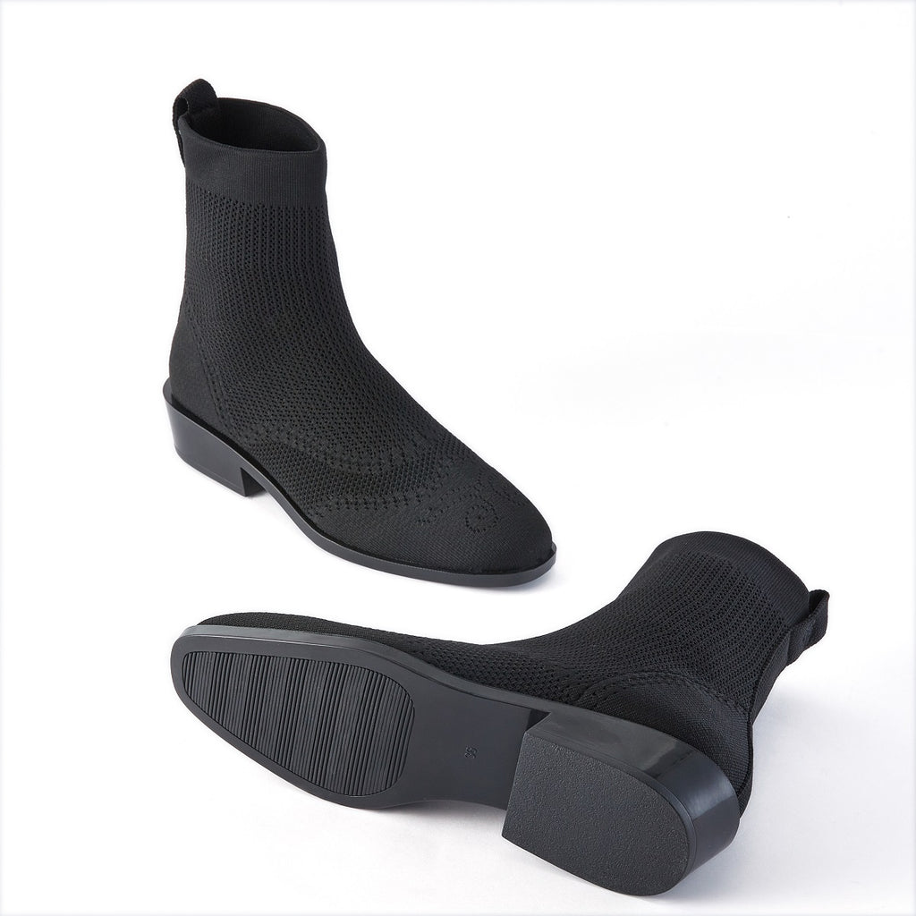 Malove Ladies' Brogue Chelsea Boots 5809 Black - House of Avenues - Designer Shoes | 香港 | 女Ã? House of Avenues