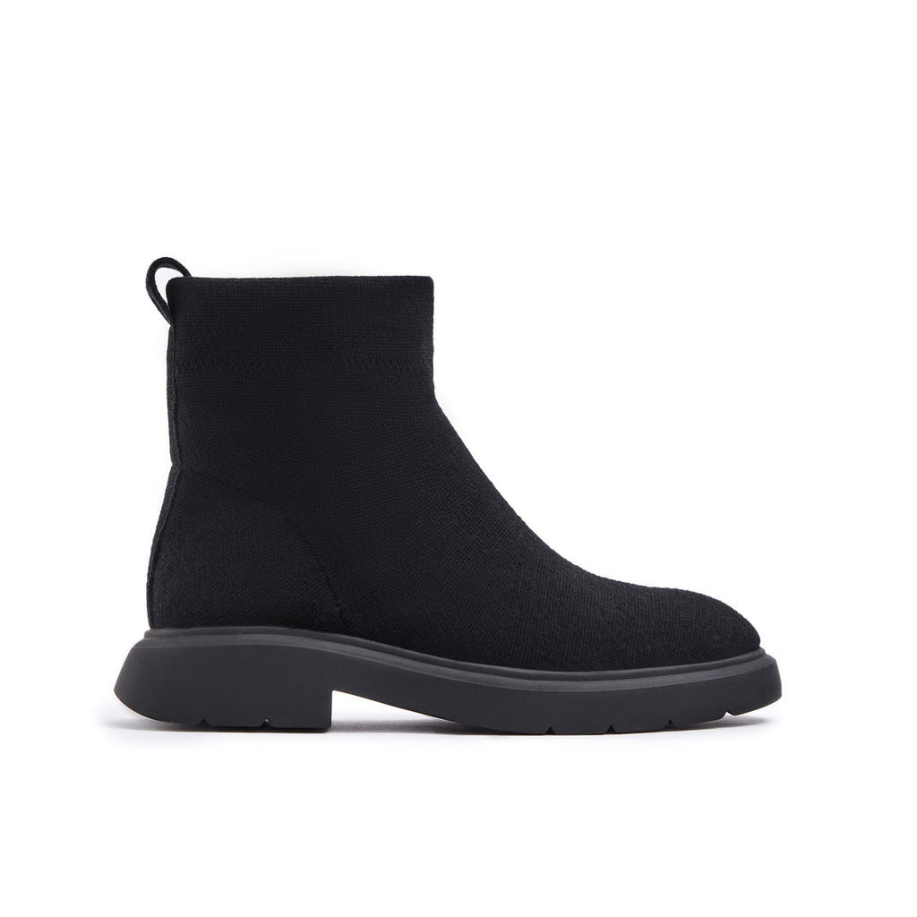 Malove Ladies' Wedge-Heel Wool Thick bottom Booties  5787 Black - House of Avenues - Designer Shoes | 香港 | 女Ã? House of Avenues