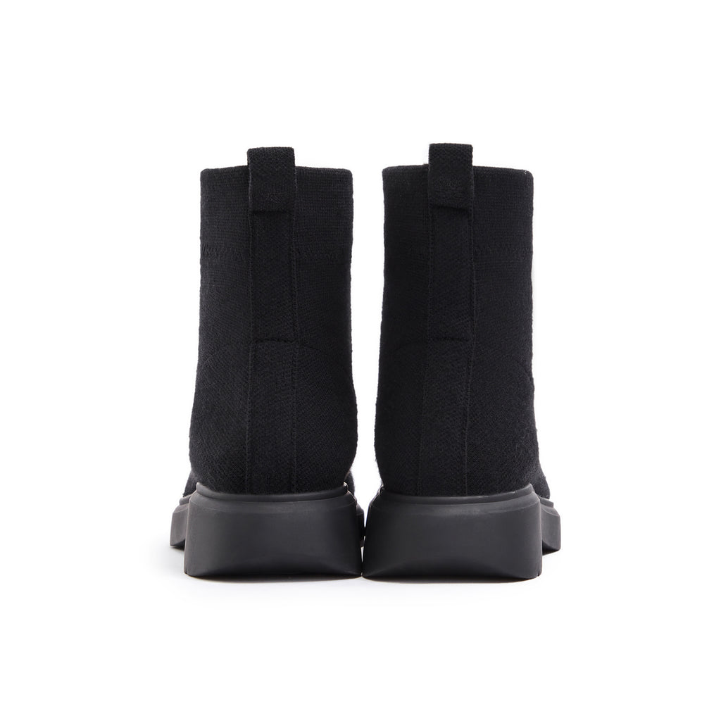 Malove Ladies' Wedge-Heel Wool Thick bottom Booties  5787 Black - House of Avenues - Designer Shoes | 香港 | 女Ã? House of Avenues