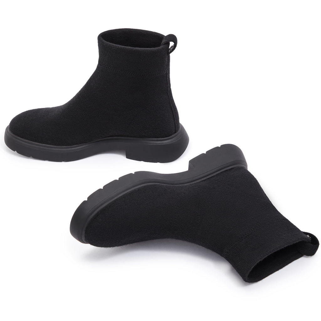 Malove Ladies' Wedge-Heel Wool Thick bottom Booties  5787 Black - House of Avenues - Designer Shoes | 香港 | 女Ã? House of Avenues