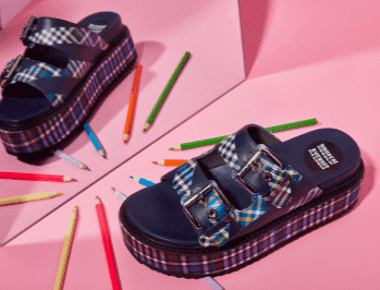 Ladies Check Pattern Platform Beach Sandal 4483 - House of Avenues - Designer Shoes | 香港 | 女Ã? House of Avenues