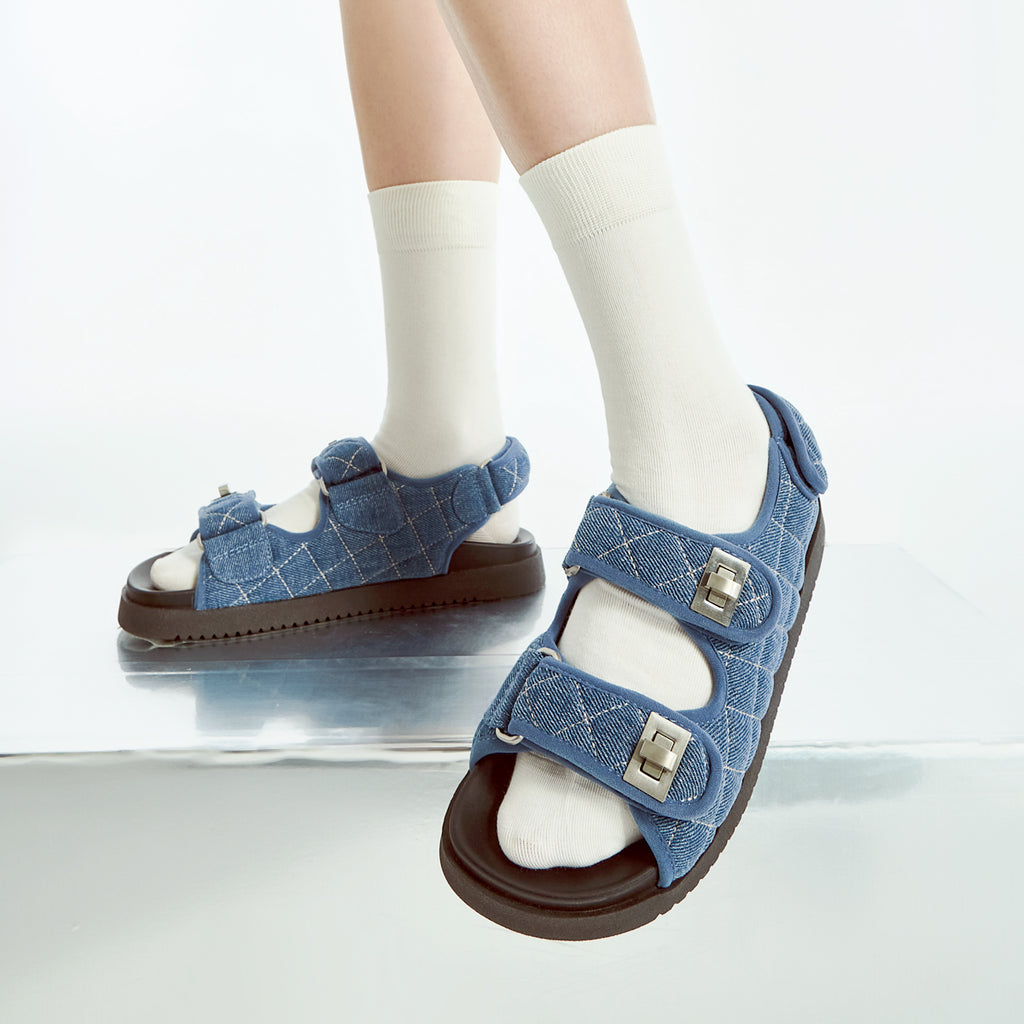 Denim Chunky Sandal 5704 Blue - Designer Shoes | 香港 House of Avenues 女Ã?