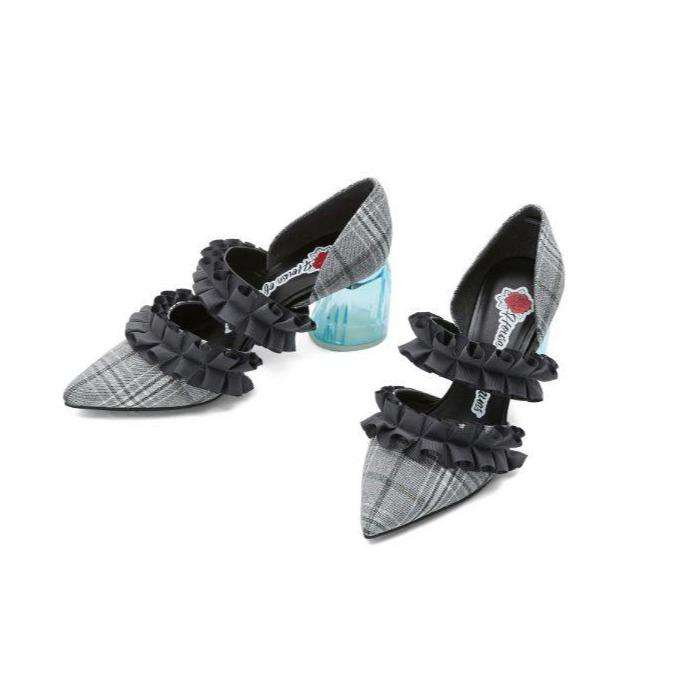 Ladies' Mary Jane Pumps Feat. Ruffle Bands 4162 Grey - House of Avenues - Designer Shoes | 香港 | 女Ã? House of Avenues