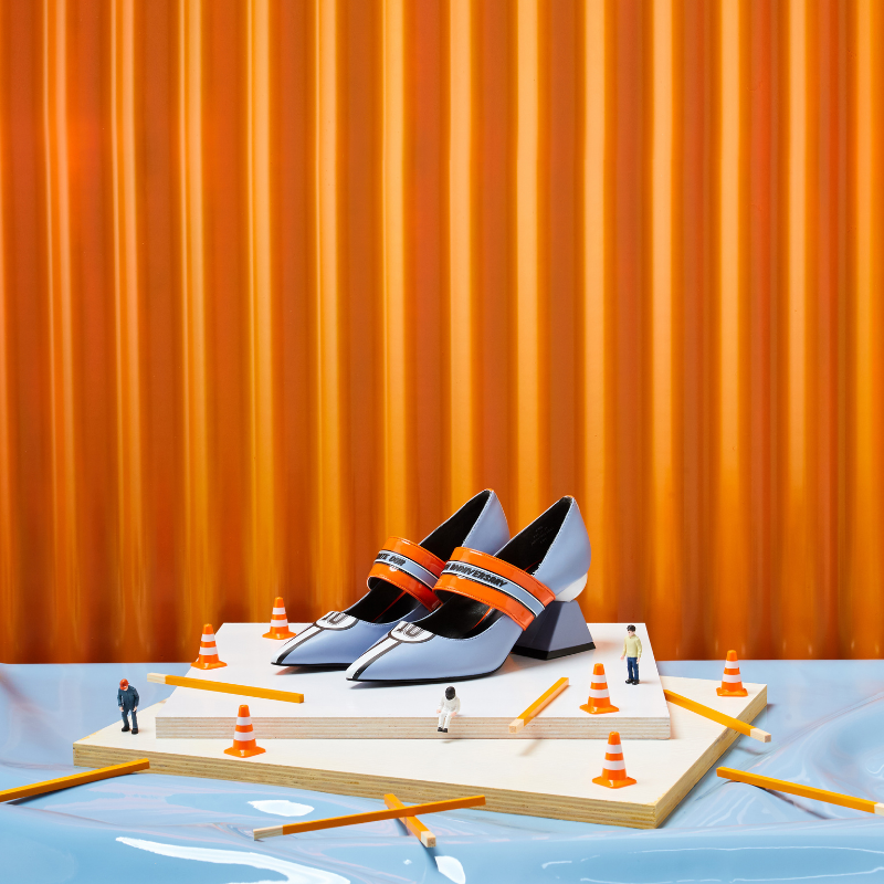 Color Block Mary Jane Pumps 5541 Light Blue - House of Avenues - Designer Shoes | 香港 | 女Ã? House of Avenues
