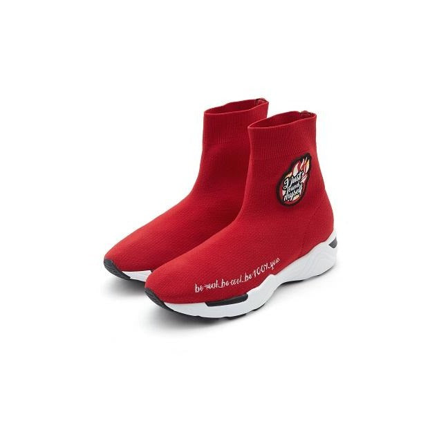 Ladies Socking High Top Sneaker 4486 Red - House of Avenues - Designer Shoes | 香港 | 女Ã? House of Avenues