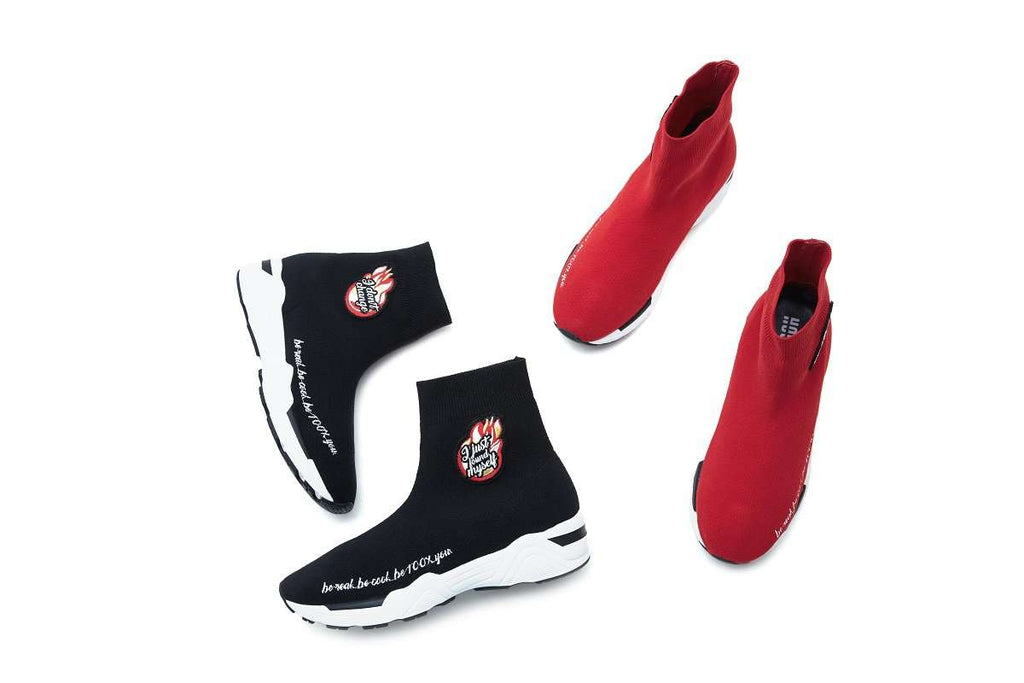 Ladies Socking High Top Sneaker 4486 Red - House of Avenues - Designer Shoes | 香港 | 女Ã? House of Avenues