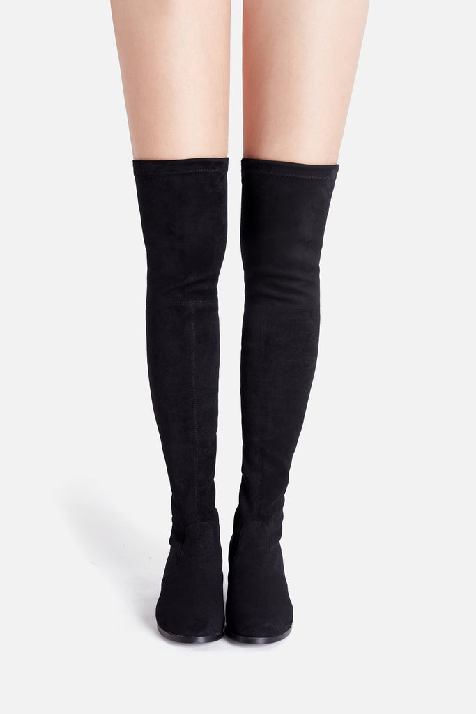 Ladies Black Overknee Low Heel Boot 5124 - House of Avenues - Designer Shoes | 香港 | 女Ã? House of Avenues